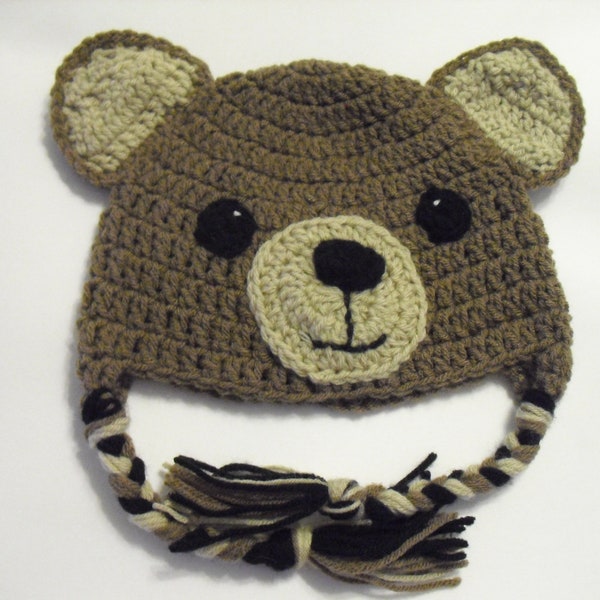 Beary Cute Bear Hat, Perfect Nose, Eyes and Ears with a Big Smile For your Liittle one