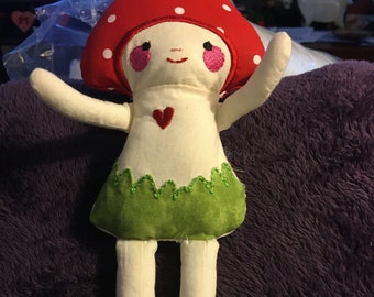 Mushroom Bottom Baby Dolls, the Fairies and Gnomes love them! Hearts for love! A very unique gift.