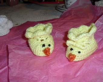 Little Chick Yellow Booties