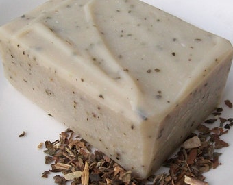 Patchouli Handmade Soap with Ground Patchouli, Patchouli Tea, and Patchouli Essential Oil