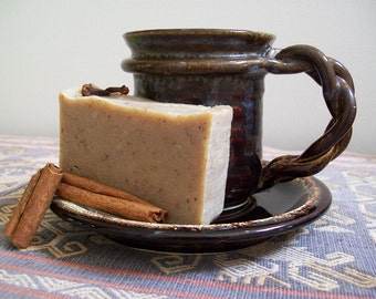 Chai Tea Latte Soap with Black Tea, Goat Milk and Spicy Essential Oils