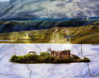 The Lost Kingdom- mixed media art- digital art collage- altered art- photo montage- fine art print- wall art- home decor- fantasy art- gift
