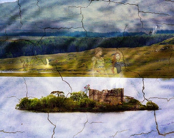 The Lost Kingdom- mixed media art- digital art collage- altered art- photo montage- fine art print- wall art- home decor- fantasy art- gift