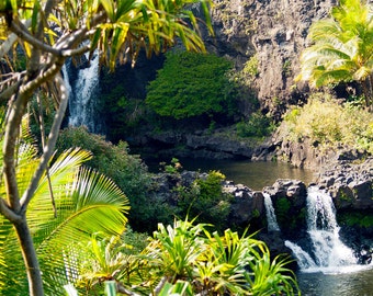 A Place of Contemplation- fine art photography- nature photography- Hawaii Photography- landscape- wall art- home decor- waterfall photo