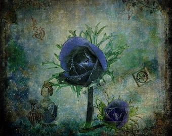 The Queen's Post- fine art print- mixed media- fine art photography- wall art- home decor- photo montage- digital collage- altered art- gift