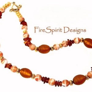 Autumn Glow- handmade artisan necklace-OOAK necklace-designer necklace-am__r necklace-beaded necklace-gift for her-vintage beaded necklace