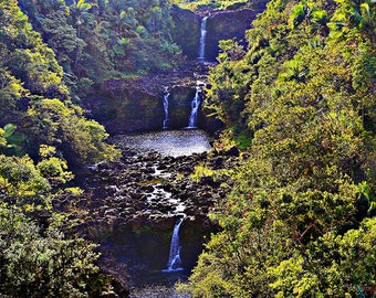 Umauma Falls III- fine art photography, wall art, fine art print, waterfall photography, nature photography, landscape, home decor, gift