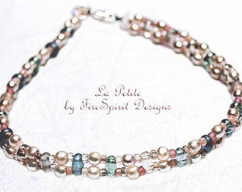 La Petite- handmade bracelet- beadwoven bracelet- ooak bracelet- handwoven jewelry- RAW stitch bracelet- beadweaving- gift for her- handmade