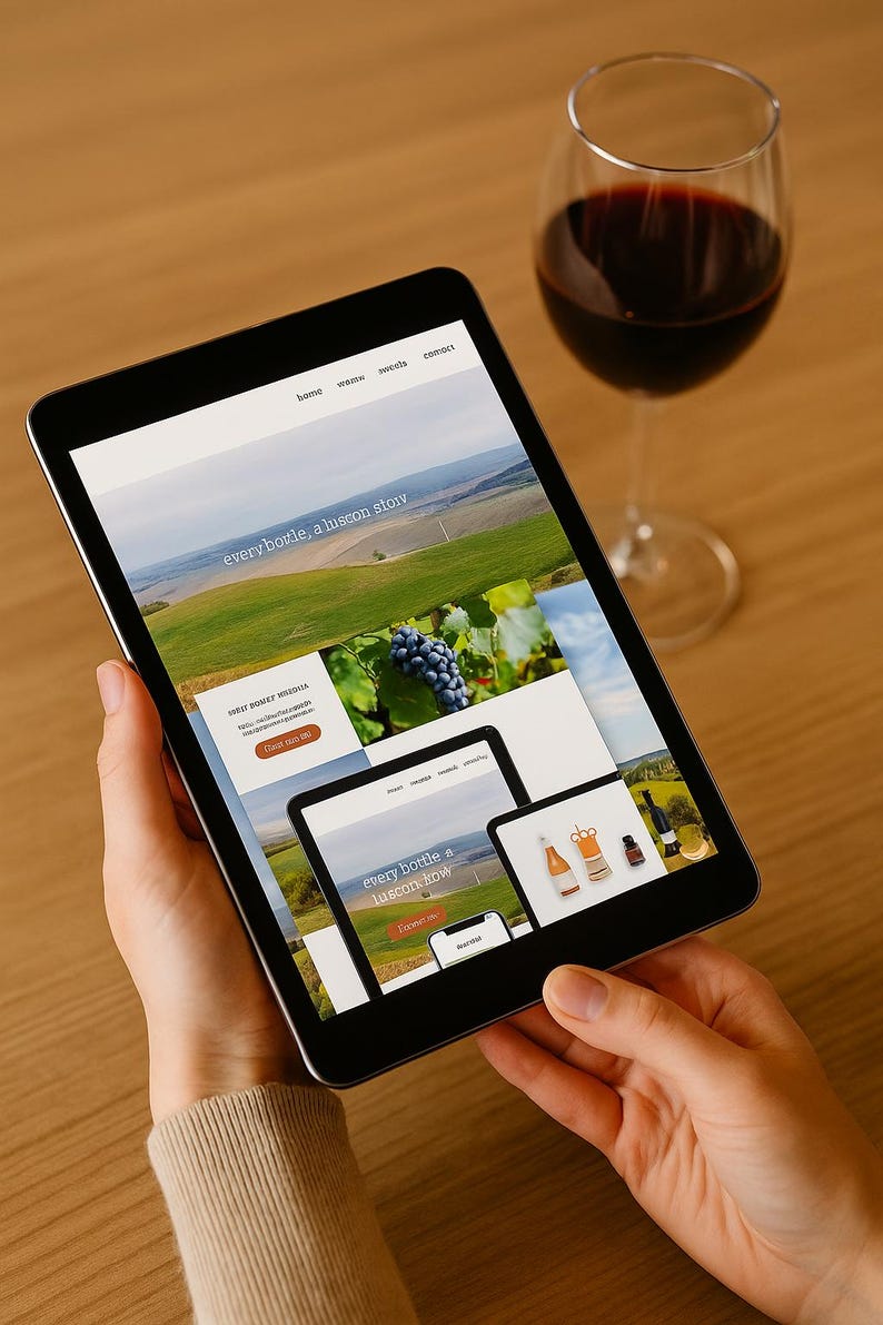 Wine Business Website Template Editable Figma UI Kit Winery