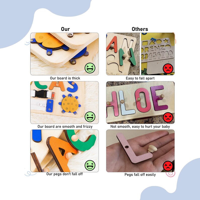 Custom Baby Name Puzzle, Personalized Kids Busy Board, Montessori Learning Toy, Birthday Gift for kids, Baby Room Decor, 1st Christmas Gifts