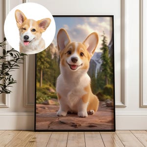 Custom Pet Portrait, 3d Cartoon Pet Portrait, Pet Portrait From Photo, Animation Pet, Gift for Cat Mom, Pet Cartoon, Digital Pet Portrait