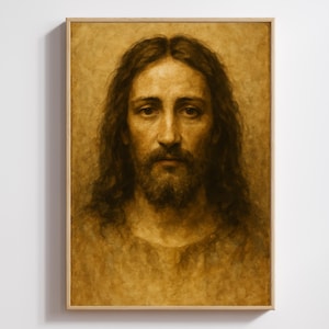 Actual Face Of Jesus Christ - Vintage Shroud Of Turin Print, The Shroud of Turin, Religious Artwork, Christian Gifts, Jesus Christ Wall Art