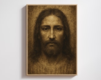 イエスの聖顔 - トリノの聖骸布の肖像画、トリノの聖骸布の版画、宗教