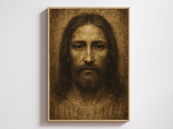 イエスの聖顔 - トリノの聖骸布の肖像画、トリノの聖骸布の版画、宗教