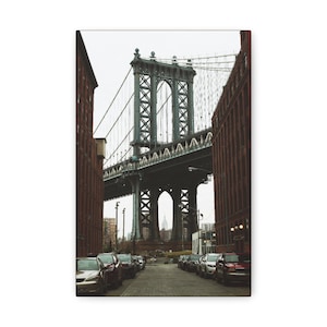 Brooklyn Bridge Art Print, Vintage Wall Decor, New York City Photography, Home Decoration, Gift for Architecture Lovers