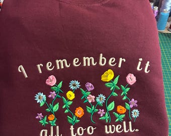 Piano Flowers embroidered Jumper - Suprise Song Jumper - All too well