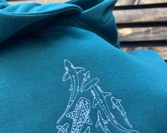 Besticktes Walhai/Hai/Sea Life Tshirt - Pullover - Hoodie