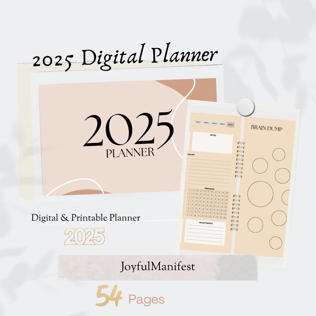 2025 Planner - Digital & Printable Planner - Etsy