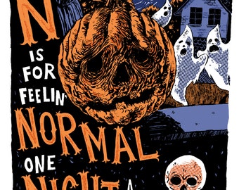 N is For... Halloween Art Print