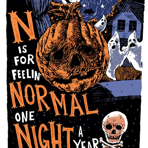N is For... Halloween Art Print
