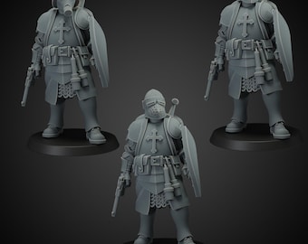 Trench Guards - 3D-geprinte miniatuur - Wargaming - Trench Grimdark