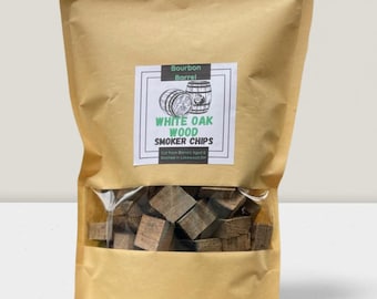 Wood Chips for Meat Smoker, Oak Wood Chunks, BBQ Gifts for Men, BBQ Gift Set, BBQ Grill, Barbeque Gifts, Big Green Egg, Grill Accessories