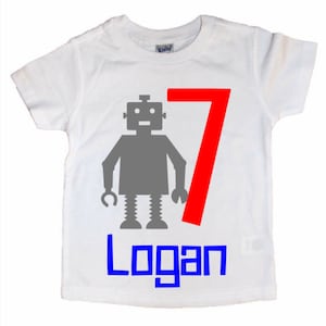 Benutzerdefinierte Roboter Geburtstag Shirt: Personalisiertes Alter T-Shirt