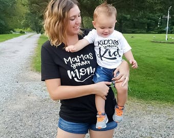 Mamas Gonna Mom, Mommy And Me, Matching Set, Mom Shirt, Kid shirt,  matching shirts, mom life, mom style, trendy mom clothes, baby shower