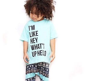 Ich bin wie Hey, was bis Hallo Falle Musik t-shirt freche Mädchen Jungen Hipster Shirt Bodysuit Säugling oder Kleinkind