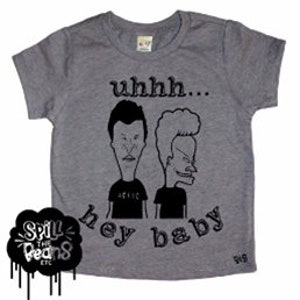 Hey Baby, Beavis, Butthead, Funny 90s Shirt, 90s Kid, Graphic Tee, Trendy Kids Clothes, Toddler Shirt, Boy Clothes, Girl Clothes, T-Shirt image 2