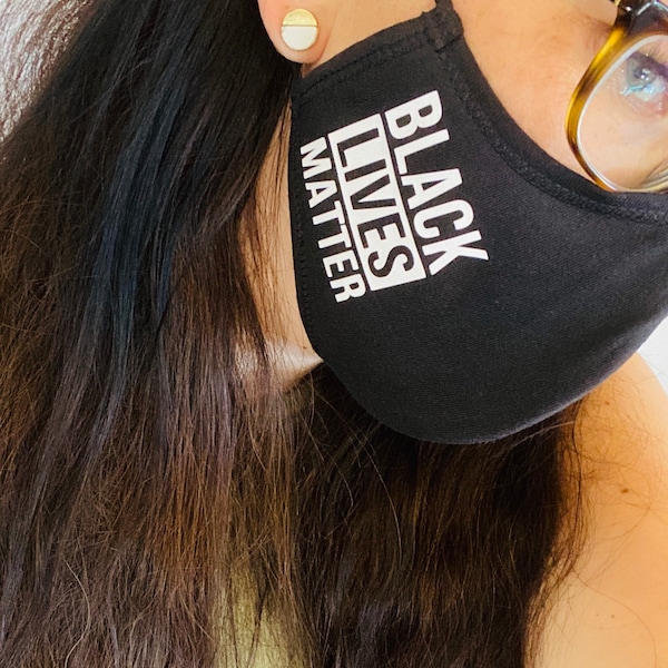 Black Lives Matter Adjustable and Reversible Face Mask BLM Protest Face Covering PROCEEDS DONATED