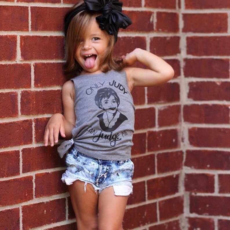Don't Judge Me, *BLACK INK ONLY* Only Judy Can Judge Me, Kid's Trendy Tee Or Bodysuit Baby Toddler Boy Girl Clothing image 6