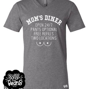 Mom&#39;s Diner Breastfeeding Shirt, Funny Breastfeeding Tee, Mom Gift, Nursing Mom Tee, Motherhood Graphic Tee, Breastfed, Breastfeeding