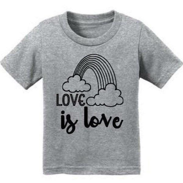 LOVE IS LOVE rainbow marriage equality gay marriage support tee t shirt sassy girls boys hipster Shirt Bodysuit Infant or Toddler custom