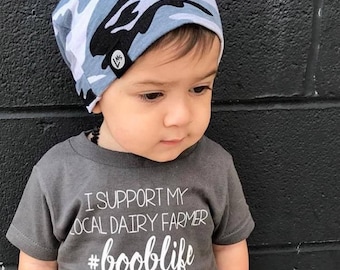 Apoyo a mi granjero lechero local #booblife tee leche materna lactancia materna bebé alimentado niñas niños hipster camisa mono bebé pezón libre