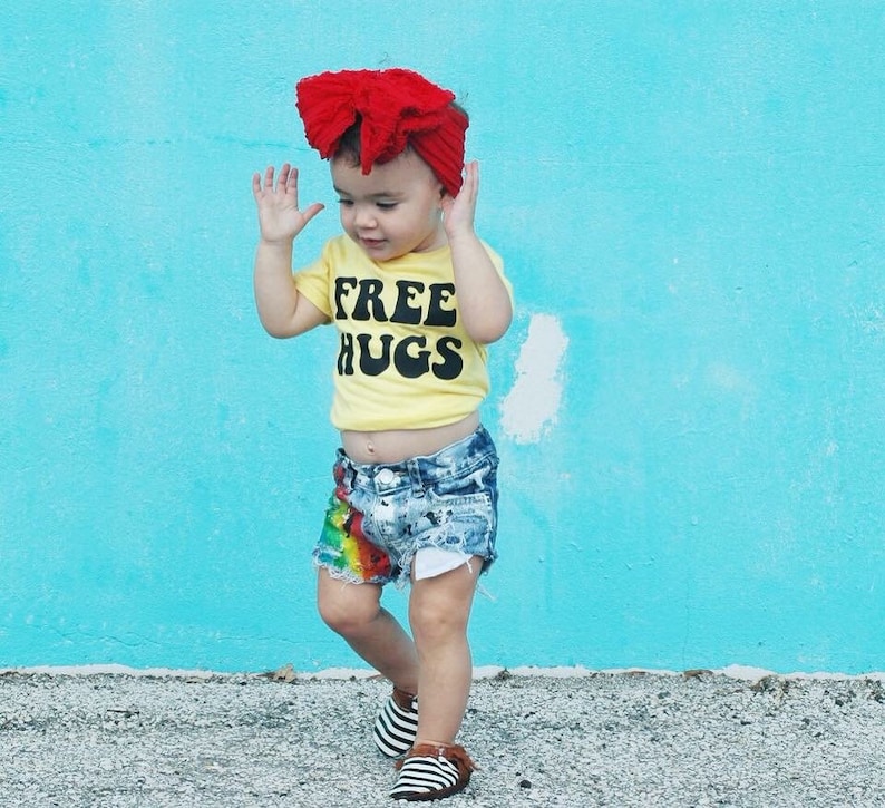 Free Hugs Hippie Child Funny Cute Baby Toddler Kid's Boy - Etsy