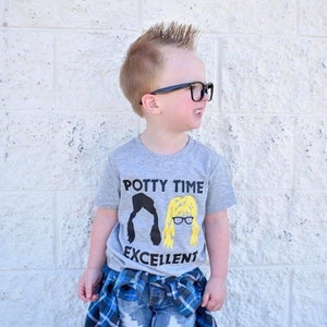 Potty Time Excellent Funny Trendy Stylish Kids Band Tee 90&#39;s Iconic Party On Boy Girl Drummer Gender Neutral T-Shirt Bodysuit