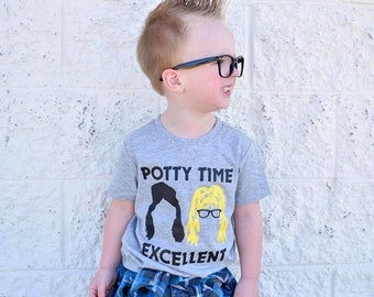 Potty Time Excellent Funny Trendy Stylish Kids Band Tee 90's Iconic Party On Boy Girl Drummer Gender Neutral T-Shirt Bodysuit