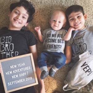 Matching Best Friend Tees Twins Did We Just Become Best Friends Yep Siblings pregnancy announcement BFF brothers sisters Original friend image 9