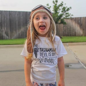The Tasmanian Devil Is My Spirit Animal Kid&#39;s Trendy Tee Or Bodysuit Baby Toddler Boy Girl Clothing