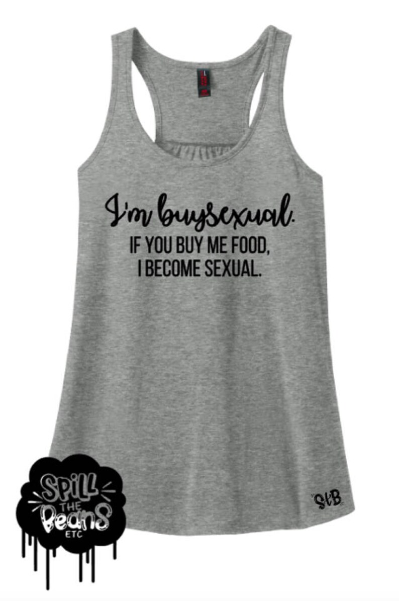 BuySexual, Funny Shirt, Foodie Tank, Food Lover, Yoga Shirt, Workout Shirt, Comfortable Shirt, Women's Clothing, Foodie Shirt image 1