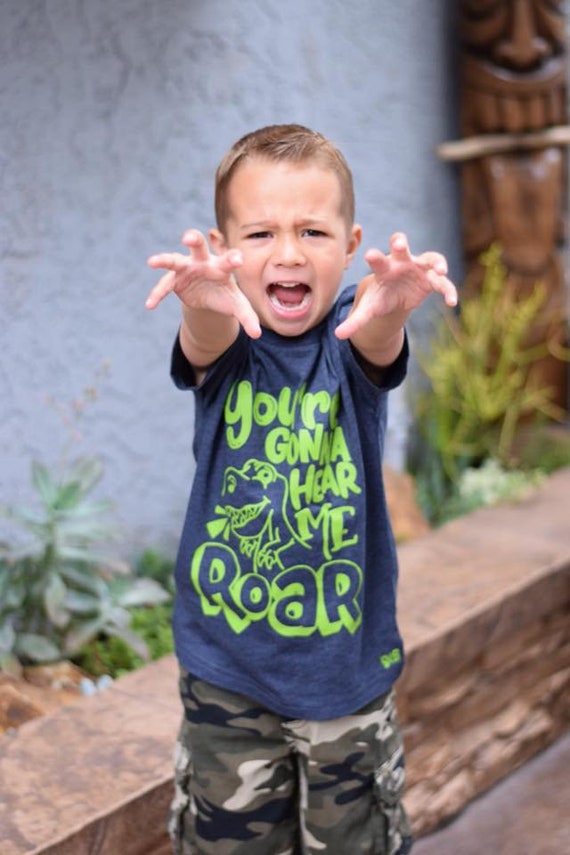 Dinosaur Shirt ROAR, Trendy Kid's Tee, Boy Clothes, Girl