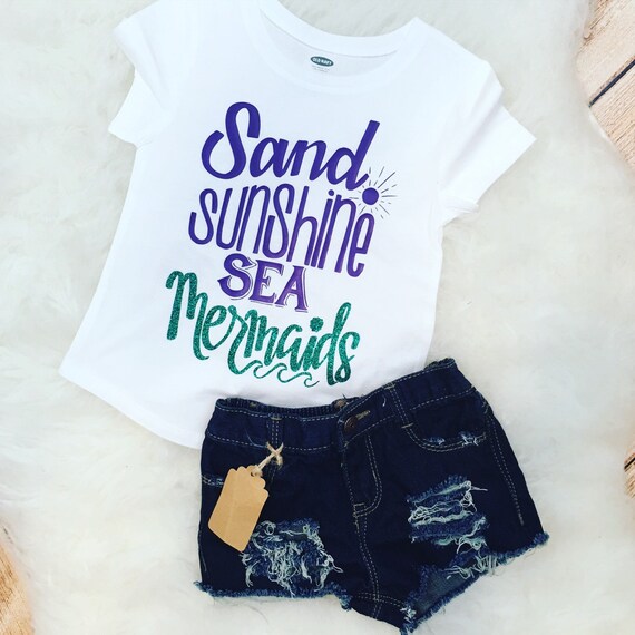 Personalizzato CUSTOM YOUTH/'S T-Shirt Kids T-Shirt Stampata Bambini sirena