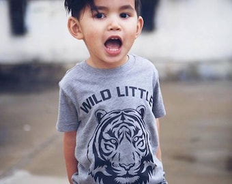 Wild Little Cub, Tiger Shirt, Zoo Shirt, Kid's T-Shirt, Trendy Kids Shirt, Boy Shirt, Girl Shirt, Graphic Tee, Stylish Kids Tee, Baby Shower