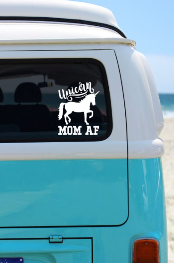 r*r様 monmimi Mom Horse and  Half Car Unicorn Mom Af, Mom AF, Mom Car, Car Decal, Vinyl Car Decal, Van