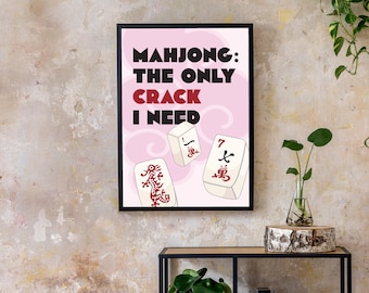 Mahjong Poster - Verspieltes Wanddekor für Spiele Liebhaber