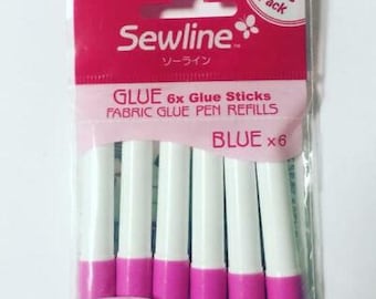 Sewline Fabric Glue Pen Refills Bonus Pack - 6 Blue Refills