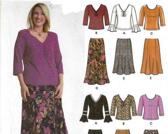 Simplicity 5469 Tops/Skirts Pattern size 26 - 32