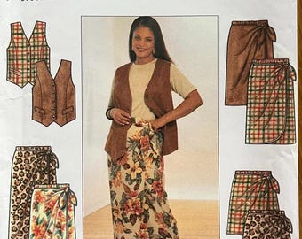 Simplicity 7614 Vests and Skirts Sizes 26-32