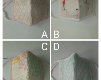 Handmade face mask - CHILD 039 - 100% cotton, adjustable earloops